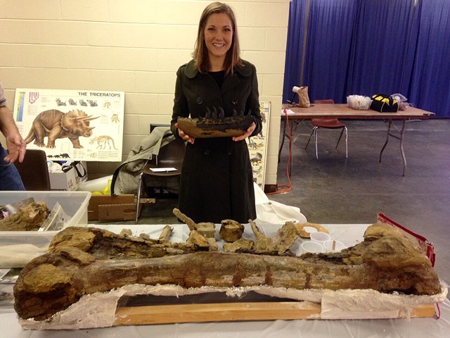 Triceratops Fossil Replica (Femur Bone); Georgia Mineral Society